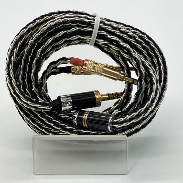 【中古】7N単結晶銅+7N単結晶銀混合編組ケーブル3.5mm×２to 4.4mm【秋葉原】