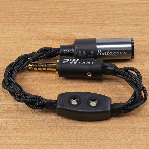 1960s 4wired 4.4mm Pentaconn Female to 4.4mm Male Impedance Adapter with Controller & GND