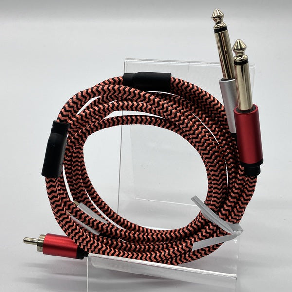【中古】6.3ｍｍ×2 ‐4.4ｍｍオーディオケーブル【秋葉原】