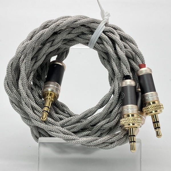 【中古】FSIjiangyi 6N単結晶銀アップグレードヘッドホンケーブル 3.5×2-3.5mm【秋葉原】