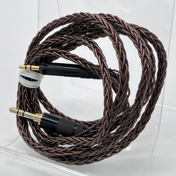 【中古】3.5mm-2.5mm (ロック付き特殊プラグ) ヘッドホンケーブル ブラウン 1.2ｍ【名古屋】