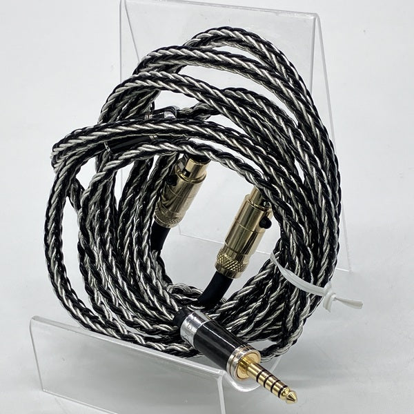 【中古】7N単結晶銅+7N単結晶銀混合編組ケーブル miniXLR4pin×2-4.4ｍｍ【秋葉原】
